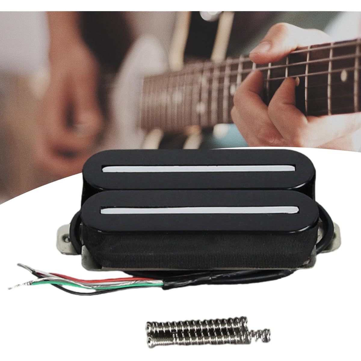 Ceramic 2 coil size guitar humbucker pickup 4 core wire pickup 2 hot rail humbucker electric guitar accessories 2 hot rail 2 coil pickup electric guitar pickup easy installation