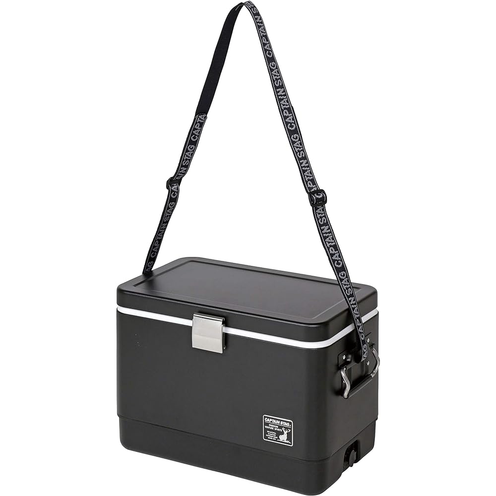 CAPTAIN STAG Cooler Box Steel Foam Cooler Capacity 25L/51L with Drain Plug CS Black Label UE-75 / UE-81