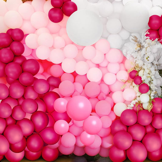 600pcs Balloons Different Size Gradient Pink Latex Balloons 18/10/5inch Pink and White Balloons Pastel Pink Balloons DIY Balloon Arch Garland Kit for Wedding Bridal Shower Engagement Party