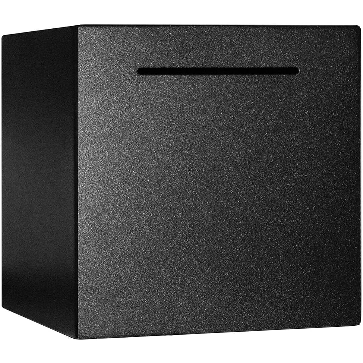 Adult Piggy Bank Stainless Steel Piggy Bank Need to Open Money Saving Box Black 4.7 Inch