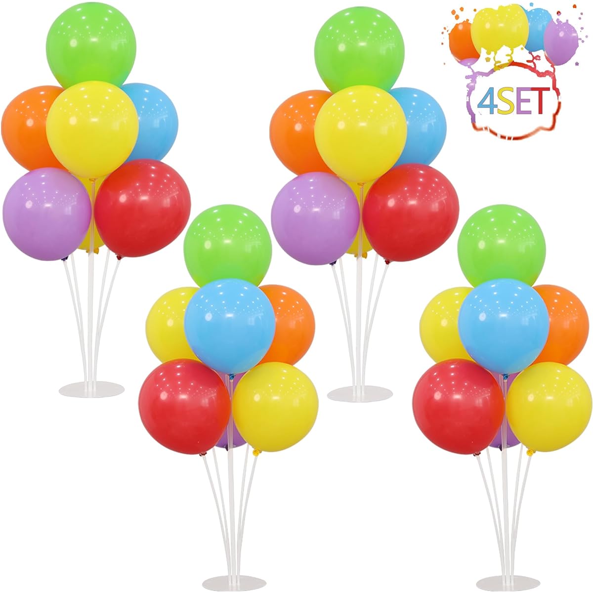 Balloon Stand Kit for Table with Base Centerpiece Rainbow Balloon Holder Birthday Party Decorations