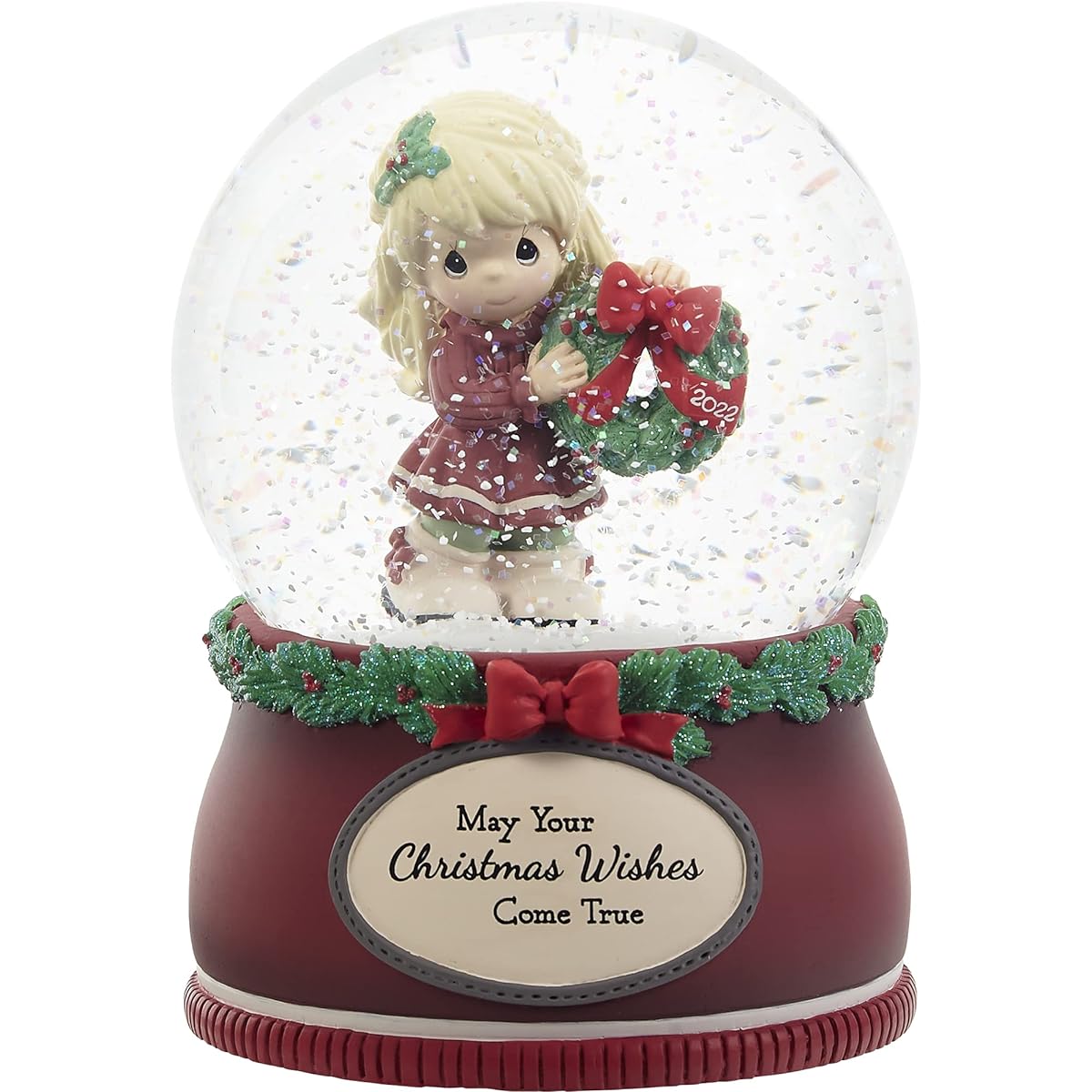 Precious Moments 221101 May Your Christmas Wishes Come True 2022 Resin/Glass Musical Snow Globe