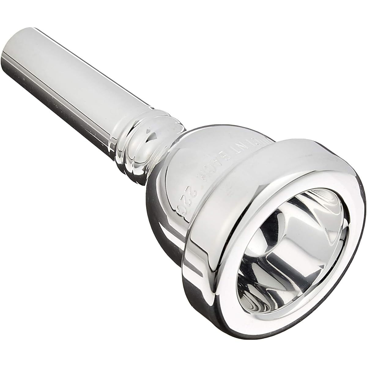 Back Trombone Mouthpiece 22D Silver Plated Finish (for Capillary) & Neoprene Mouthpiece Pouch Set