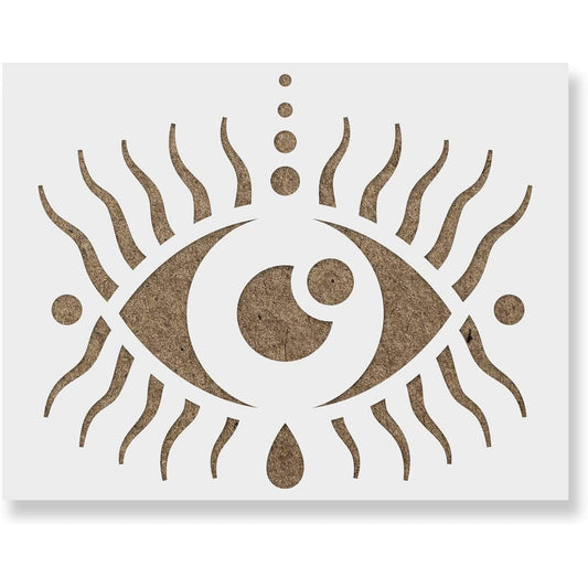 Puipuiga Evil Eye Stencil - Reusable Painting Stencil - DIY Puipuiga Evil Eye Home Decor