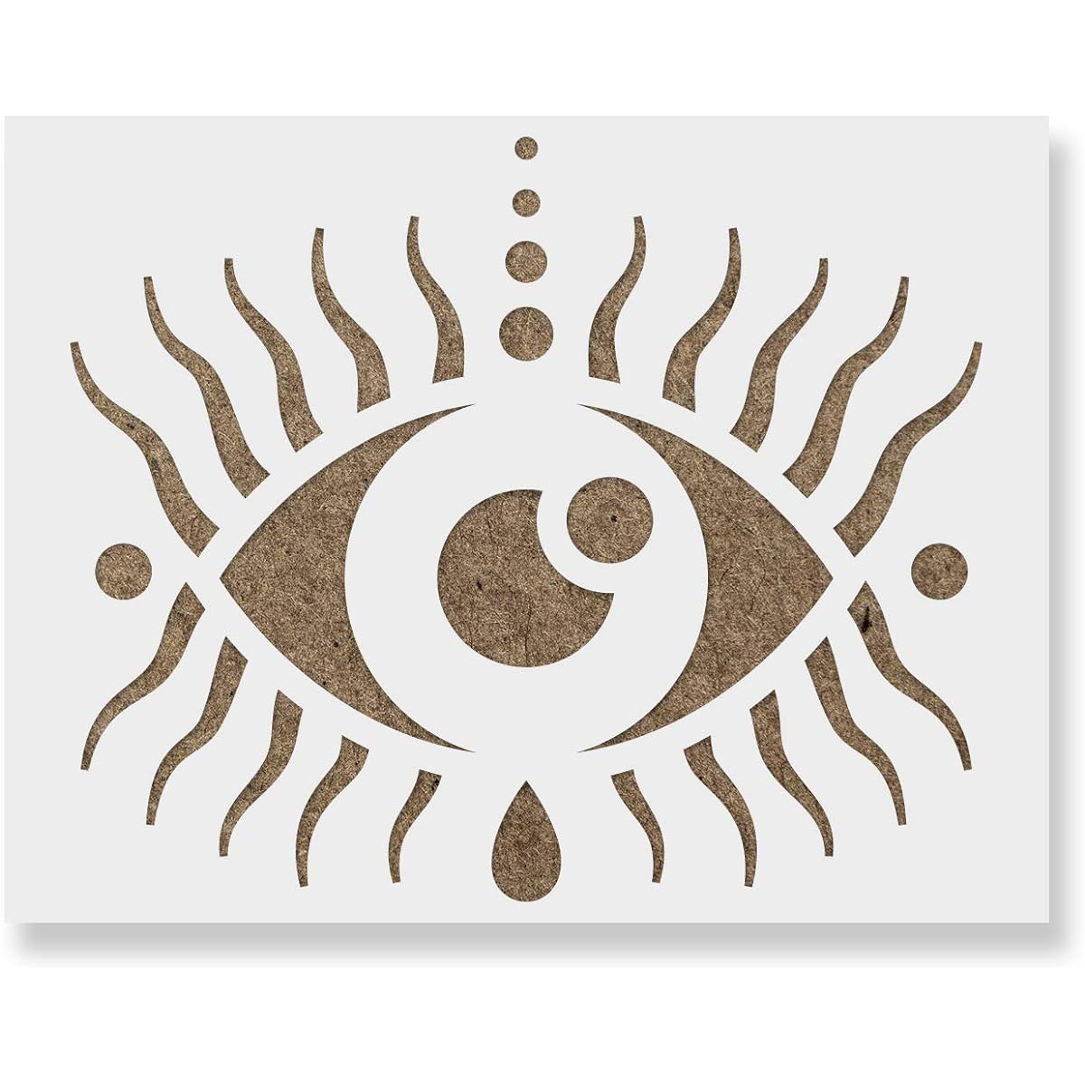 Puipuiga Evil Eye Stencil - Reusable Stencils for Painting - DIY Puipuiga Evil Eye Home Decor