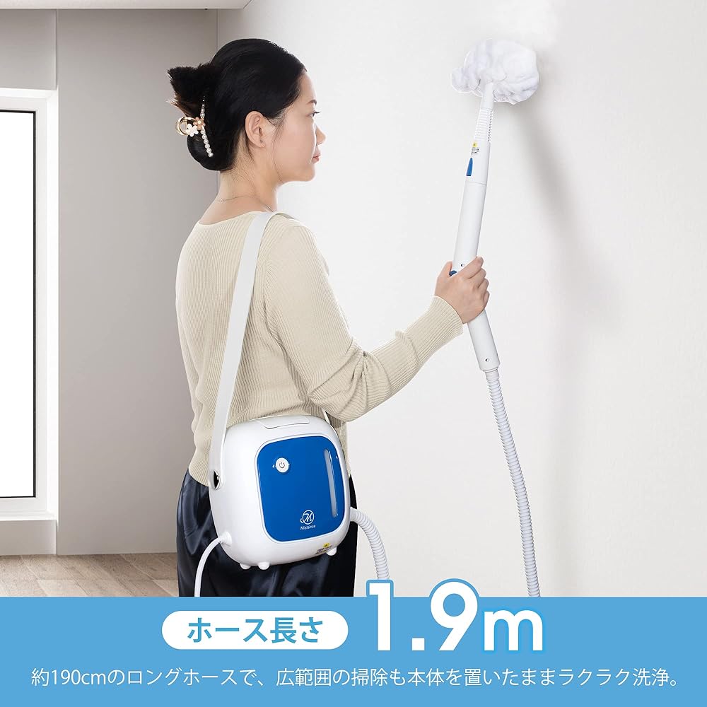 Mistsince Steam Cleaner Washing Machine High Temperature/High Pressure Steam Cleaning 3way Home Use 18 Piece Set Instant Start 1320mL Steam Volume Adjustable Oil Stains Kitchen Carpet Floor Cleaning Bathroom General Cleaning Compact Lightweight Long Time