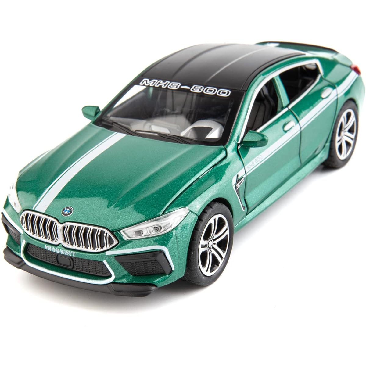 BDTCTK 1:32 BMW M8 Model Car Toy, Zinc Alloy Pull Back Toy Car with Sound and Lights for Children Boys Girls Gift (Green)