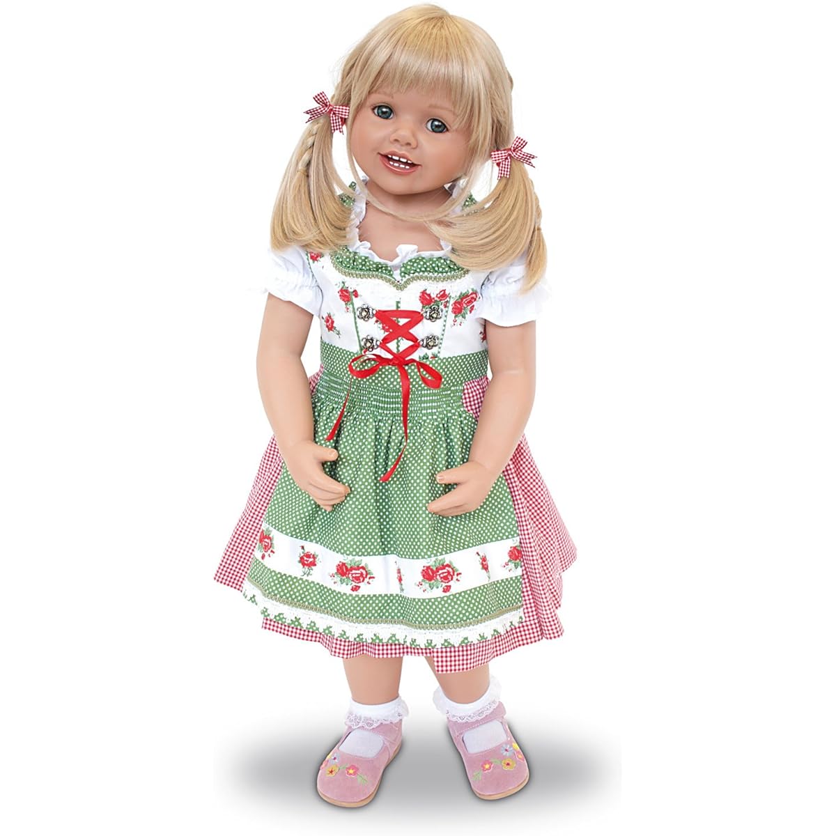 Louisa Lifelike Child Doll by Monika Peter-Leicht: Authentic Bavarian Costume by The Ashton-Drake Gallery