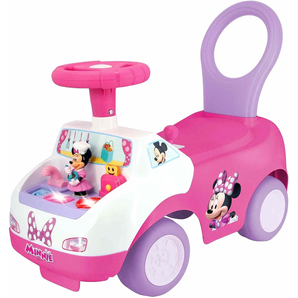 Kiddieland Minnie Mouse Happy Kitchen Interactive Ride-On Train with Sound