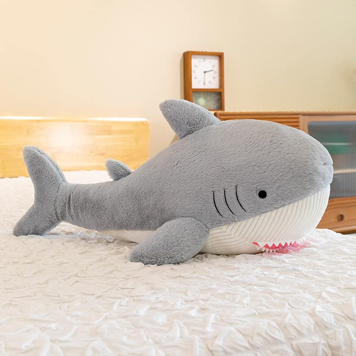 Shark, Realistic, Animal, Extra Large, Shark, Body Pillow, Celebration, Fluffy, 150cm, Shark, Stuffed Animal, Shark, Sewn Wrap, Body Pillow, Baby Shower, Gray, Birthday Present, Toy, Stuffed Toy, Toy, Body Pillow, Sleeping Pillow, Gift, Stuffed Toy, Soft