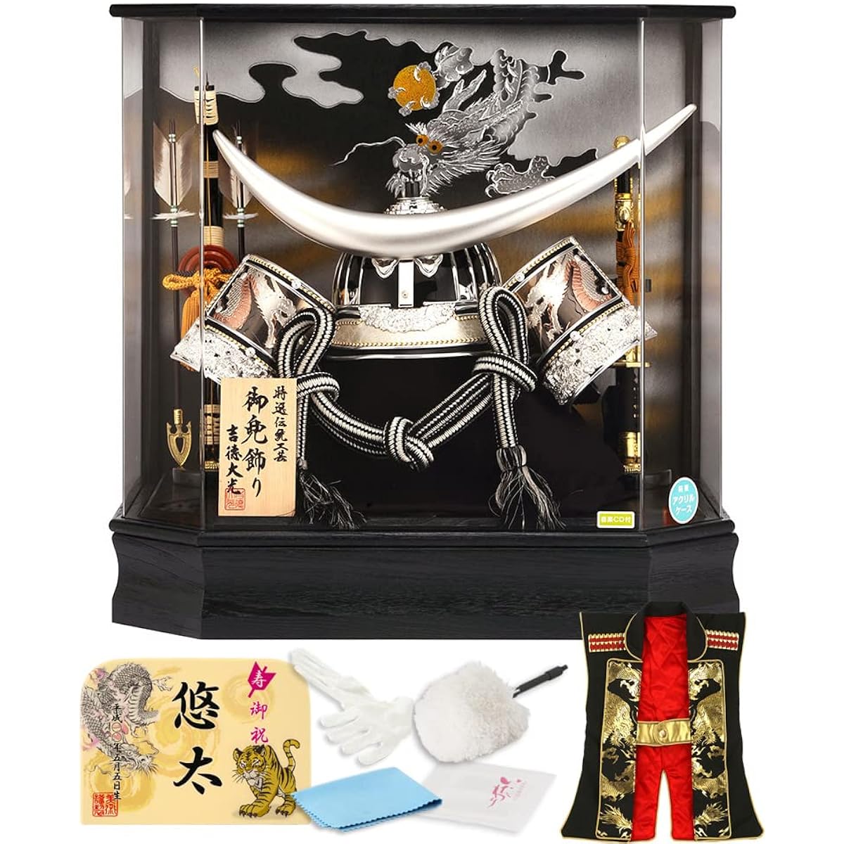 May Doll Yoshitoku Date Masamune Helmet Wearing Case Decoration Crescent Date Helmet No. 25 h265-yscp-537299