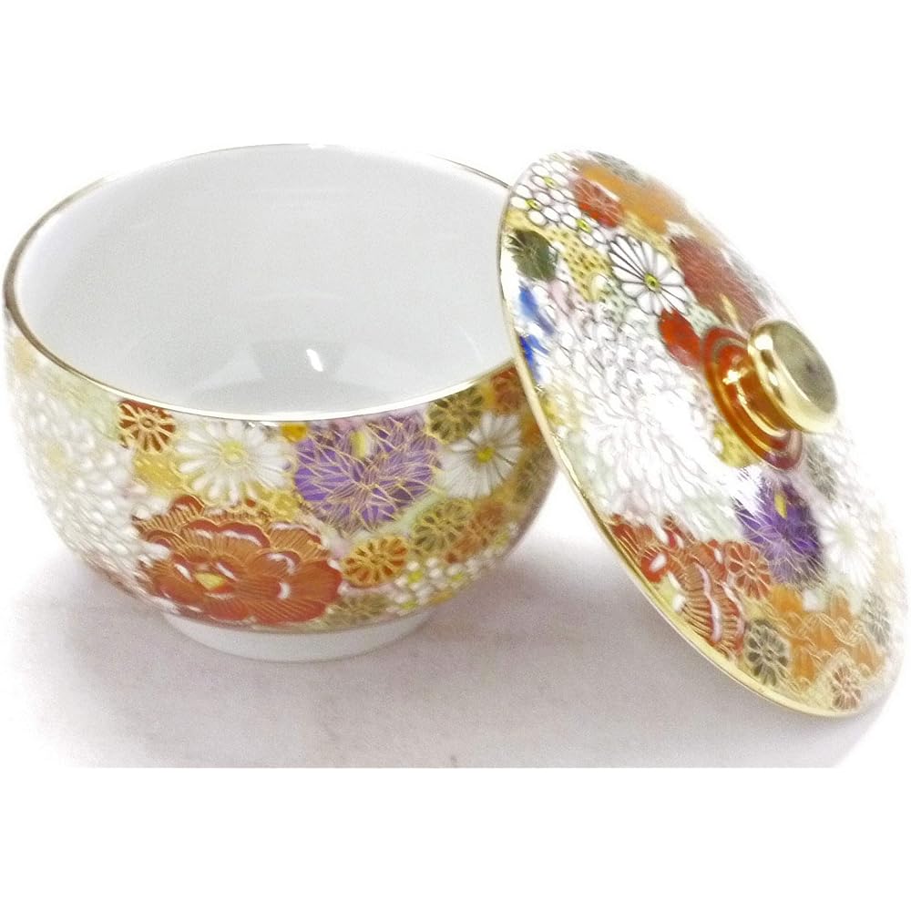 Kutani ware [teacup with lid] Kinkazume