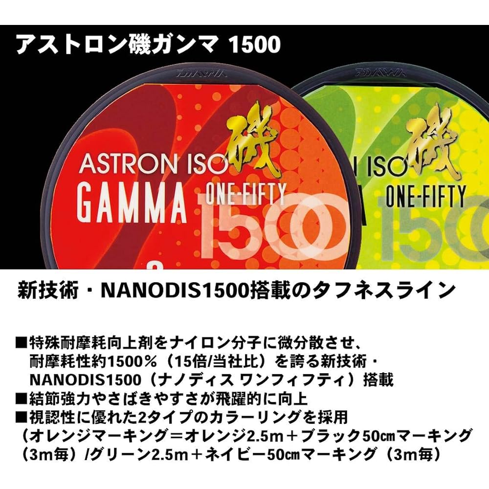 Daiwa Nylon Line Astron Iso Gamma 1500 170m No. 1.65 Green