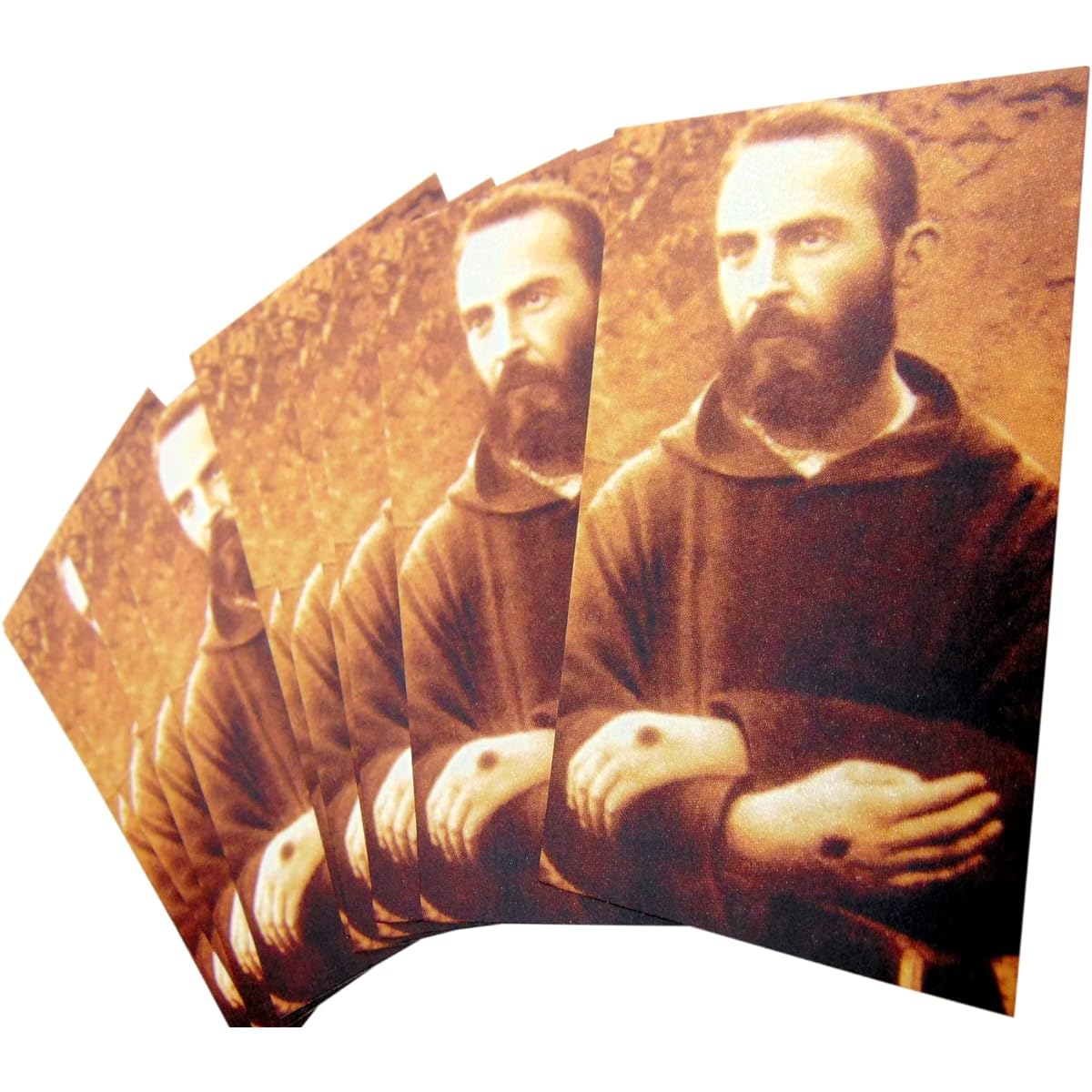 Saint Pado Pio Holy Card Set with Prayer on the Back Patron Saint 10 Pack