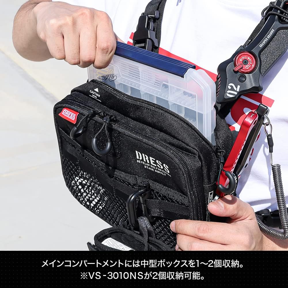 [DRESS] Tactical Chest Bag Fishing Bag Fishing Bag Rucksack Light Game Aging Eging Rod Holder Pliers Holder Large Capacity