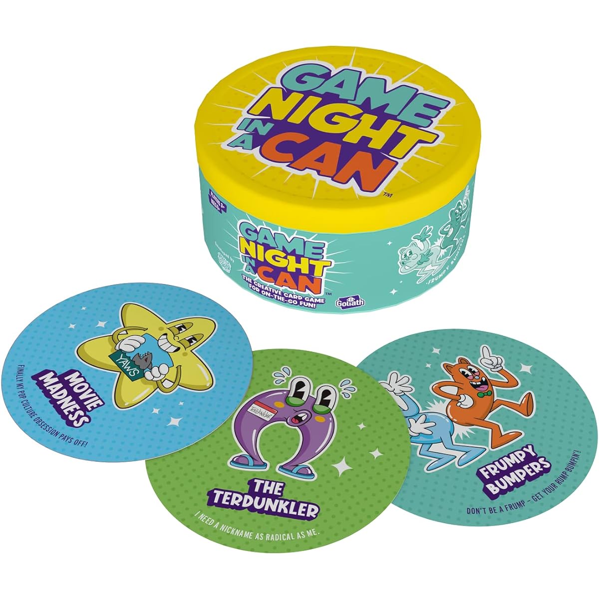 Goliath Game Night in a Can - Includes 30 fun mini-games - 3 or more players, ages 8 and up