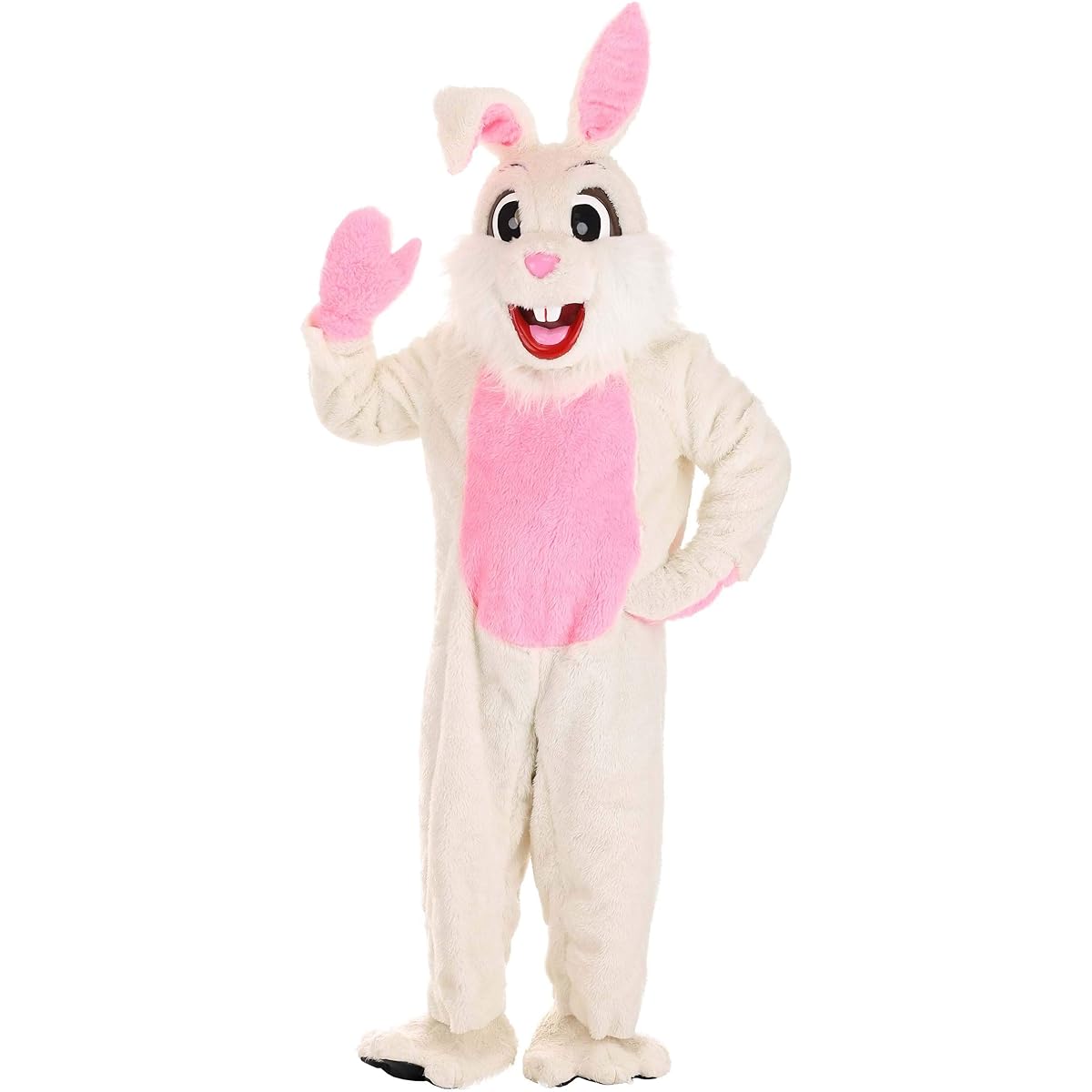 Easter Bunny Costume Adult Mascot Bunny Rabbit Costume with Plush Bunny Mask