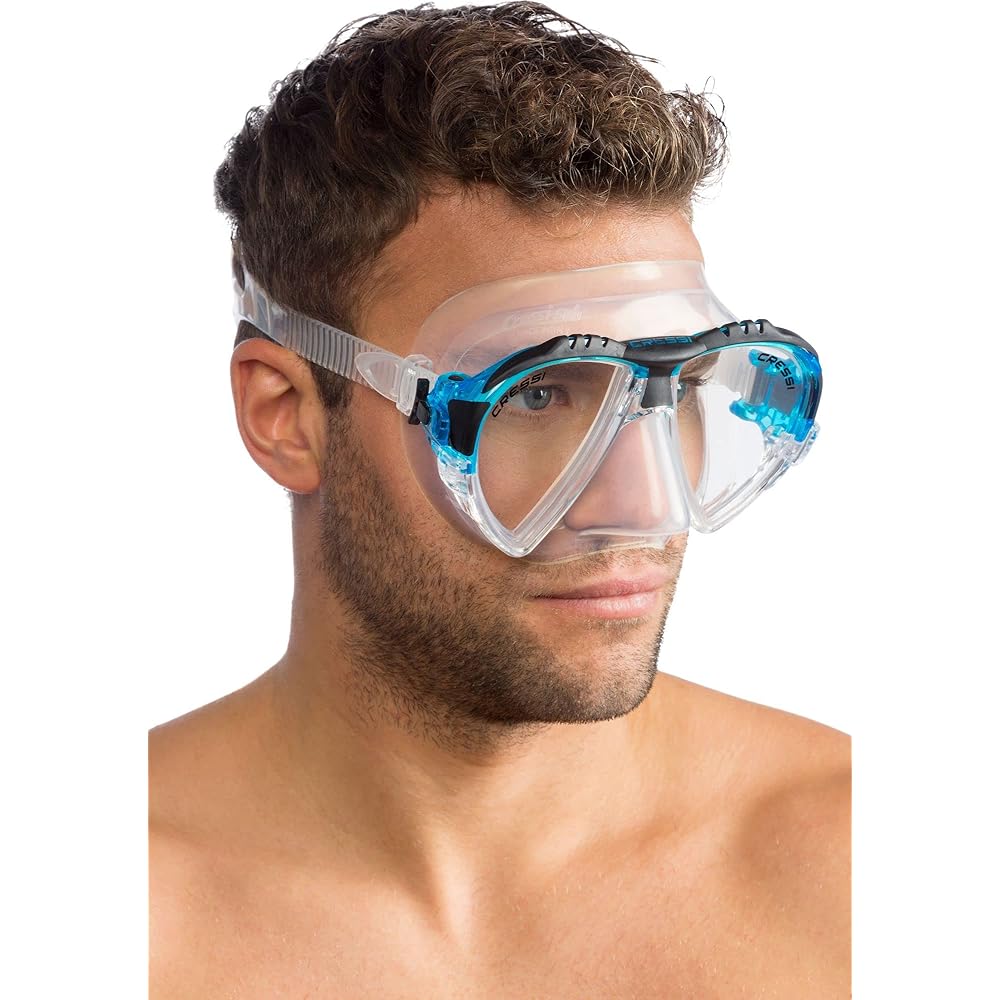 CRESSI Scuba Diving Snorkeling Mask [MATRIX] Slanted Tempered Glass Lens High Quality Silicone [Genuine Product]