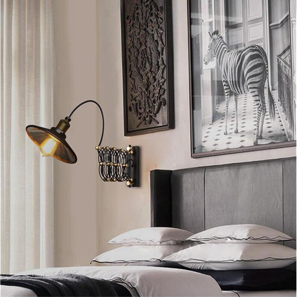 Susuo Industrial Bracket Light Adjustable Wall Lamp Scandinavian Lighting Stylish Lighting Fixture Iron Wall Hanging Lamp Antique Retro Style 1 Light ss370996