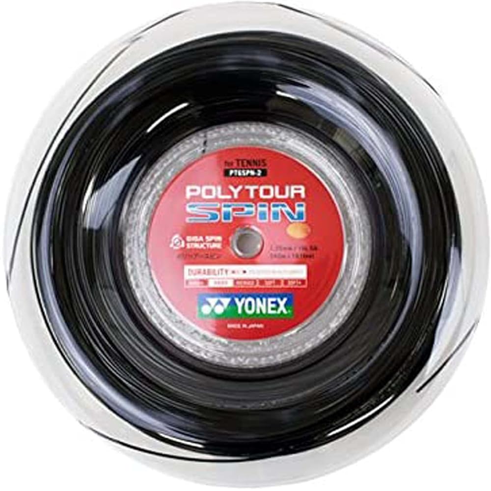 YONEX Tennis Rigid Gut String Polytour Spin (1.25mm)