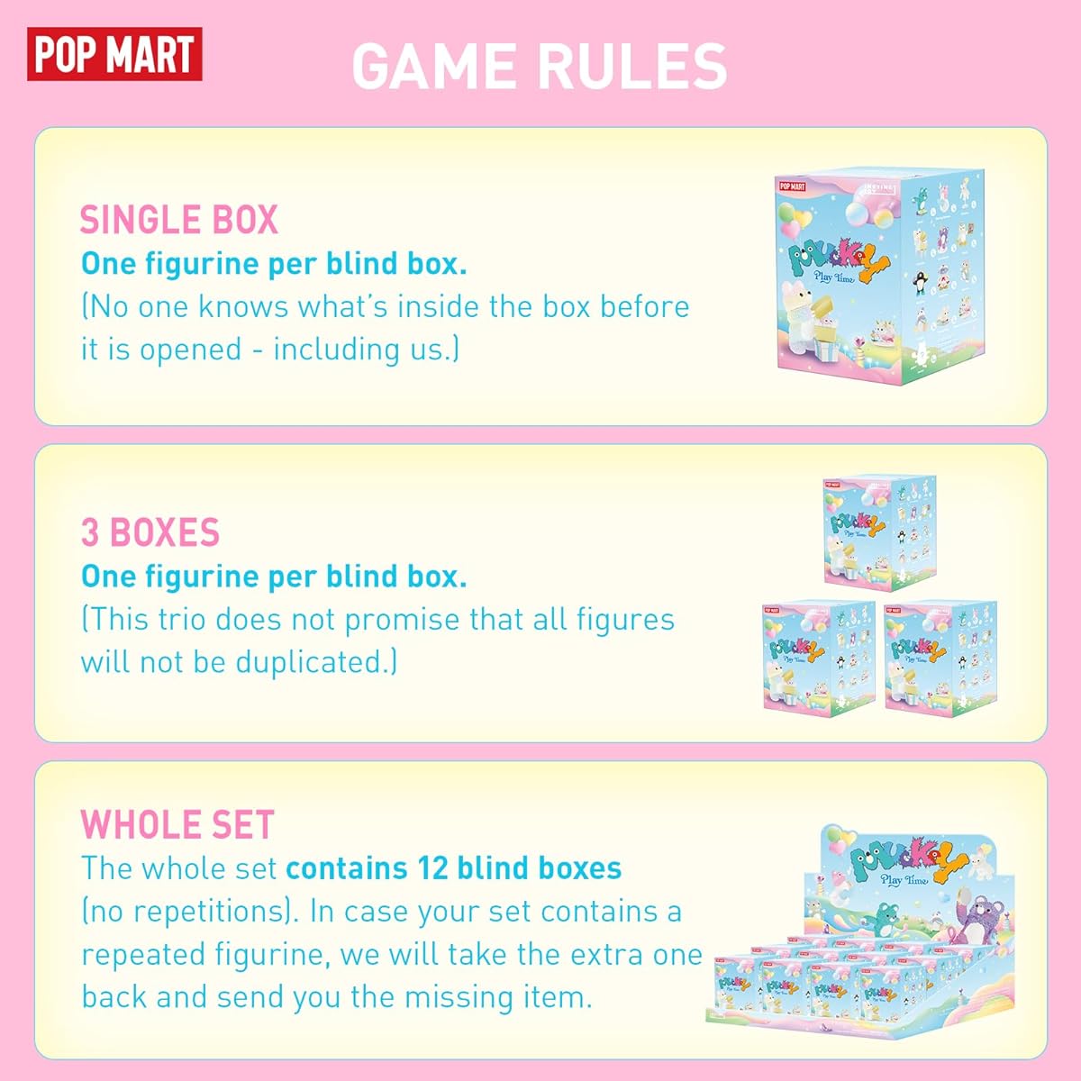 POP MART INSTINCTOY Action Figure Toys 12 of 12 Toy Collection Macky Playtime Random Box Design Collectible Toys Gifts for Boys and Girls