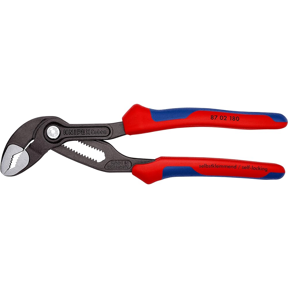 KNIPEX Cobra water pump pliers 18 adjustment steps Total length 180mm 8702-180SB