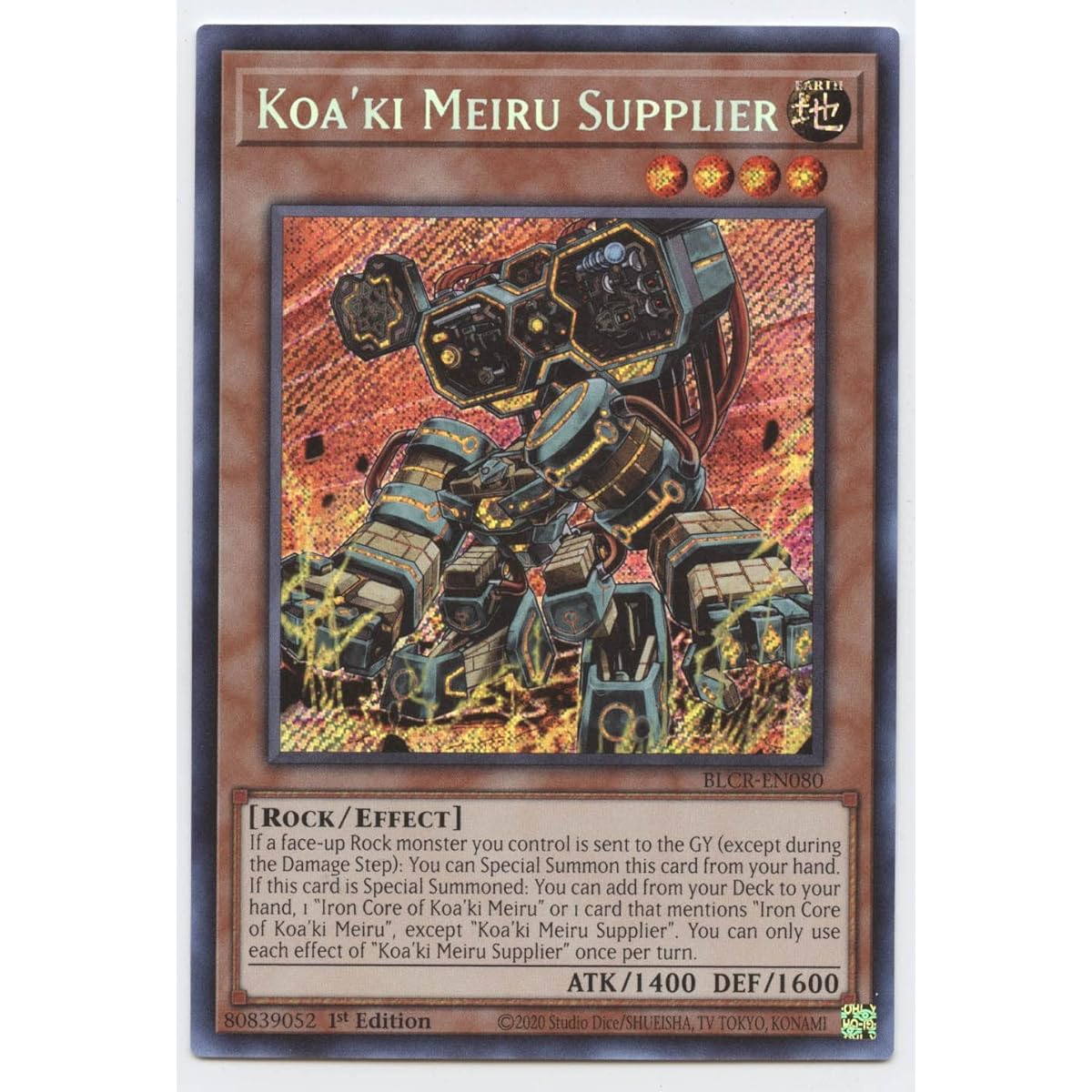 Core Chimail Supplier BLCR-EN080 Secret Rare 1st Edition