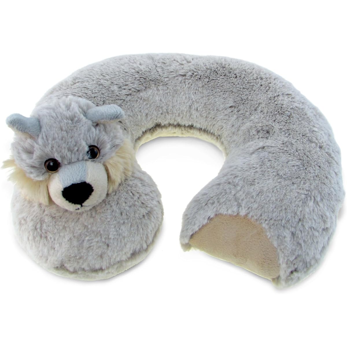 Puzzled Wolf Super Soft Plush Neck Pillow - Wild Animals Collection - 28cm INCH - Unique loveable Gift - Item 5751