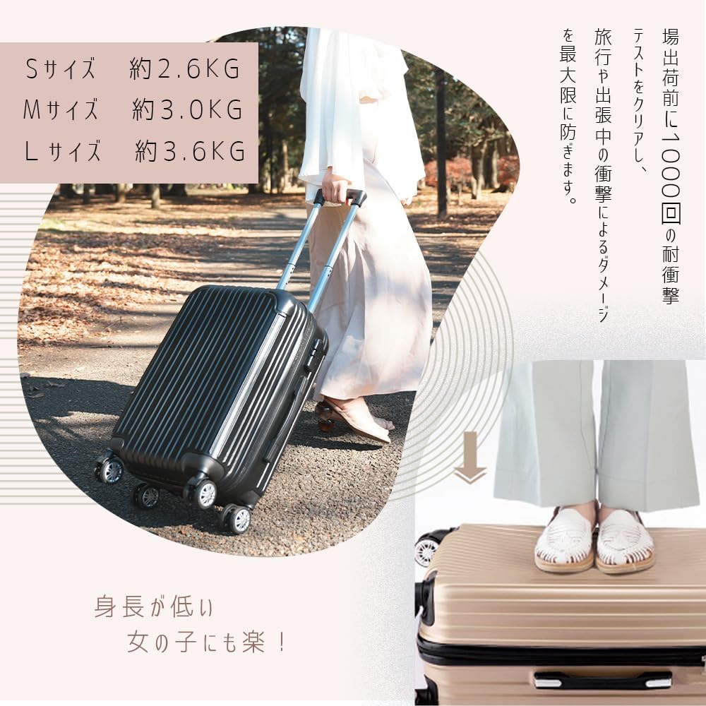R・BOOM Carry Case, Suitcase, Large Size, Durable, Ultra Lightweight, Multi-functional, Large Capacity, Shockproof, Silent 360° Rotation, Overseas Travel Case, Business Trips, No Noise, Suitcase, Small