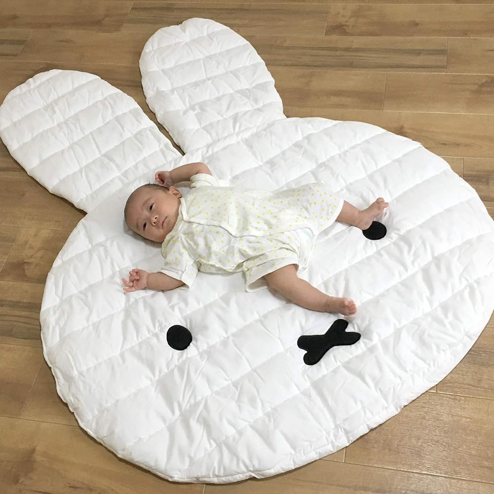 Nishikawa 1585-50103 Miffy Okao-shaped contact mat, white, soft, non-slip, hand washable