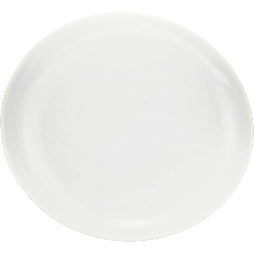Imari ware Kanzan kiln white porcelain wave carving oval serving plate set 52634