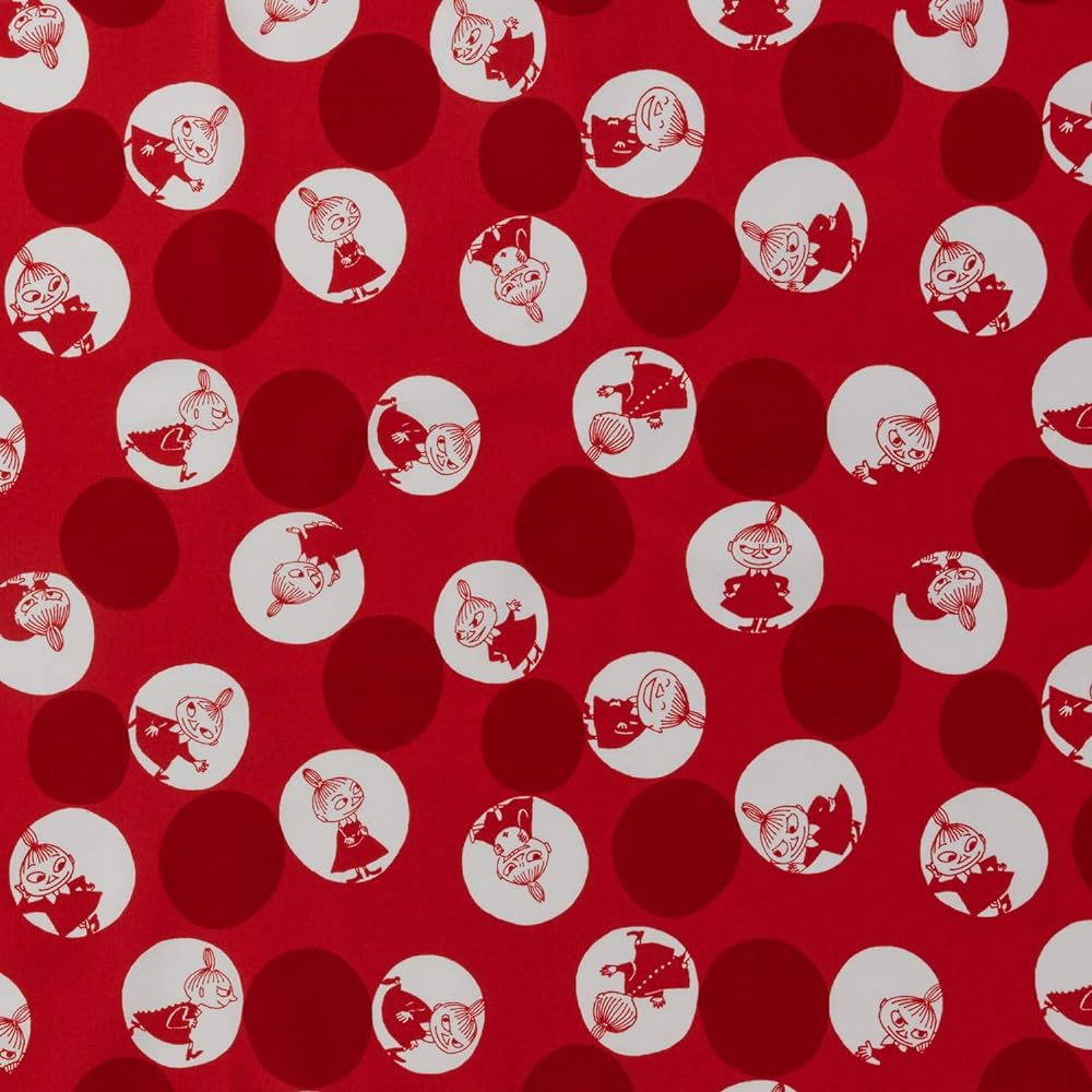 Quarter Report (MOOMIN) Moomin Fluffy Floor Cushion Polka Dot My Red Diameter 100cm Cotton Linen Antibacterial and Deodorizing Effect Cotton Round Round Macaron [Made in Japan]