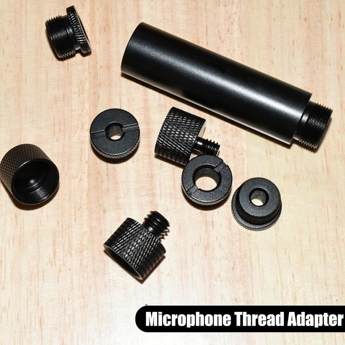 joaoxoko Microphone Stand Adapter 8 Pieces 3/8 to 5/8 Microphone Adapter for Camera Screw Monitor Microphone Stand 5/8 Female to 3/8 Male 5/8 Female to 1/4 Male 1/4 Female to 5/8 Male (A -black)
