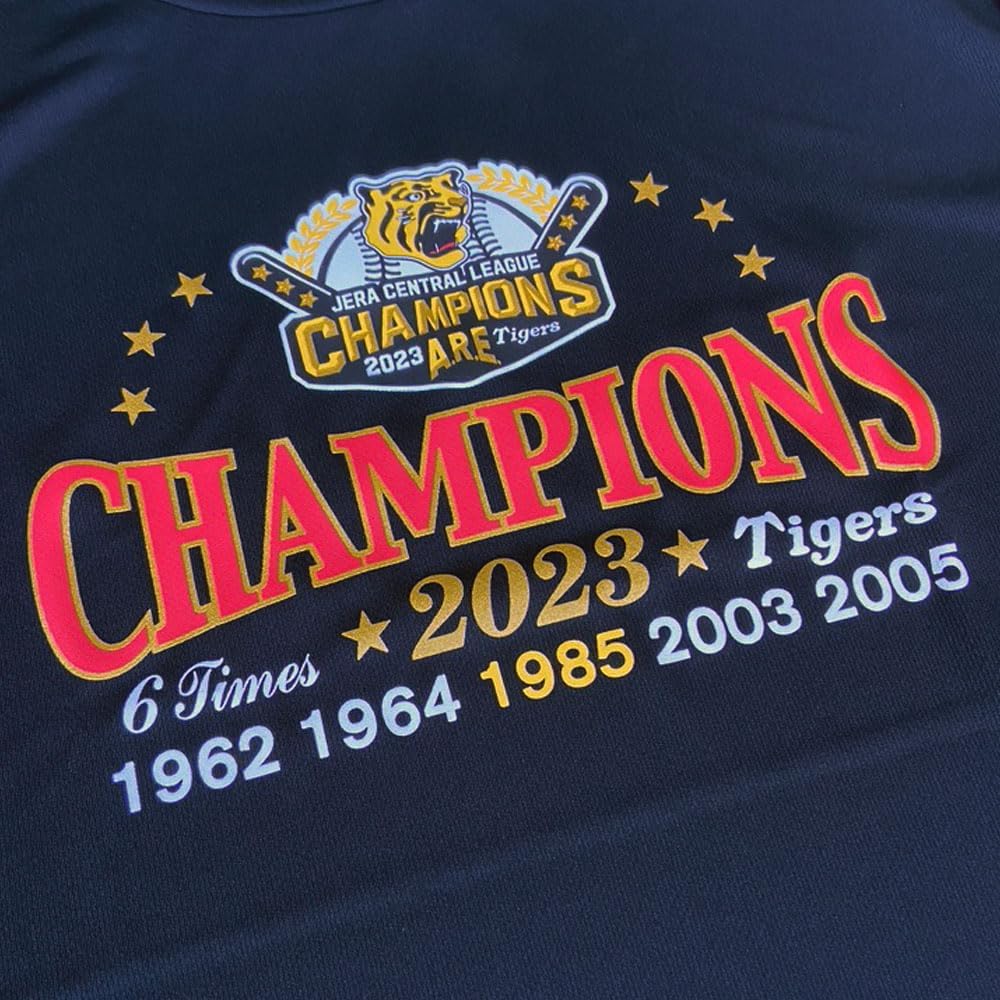 First win in 18 years! ! Hanshin Tigers Goods Team Approved 2023 Hanshin League Championship T-Shirt Black Base