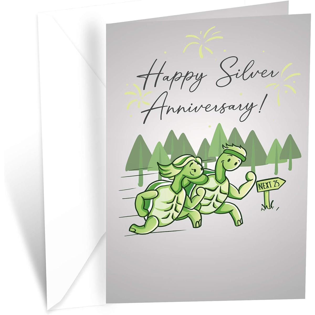 Silver 25th Anniversary Card Prime Greetings