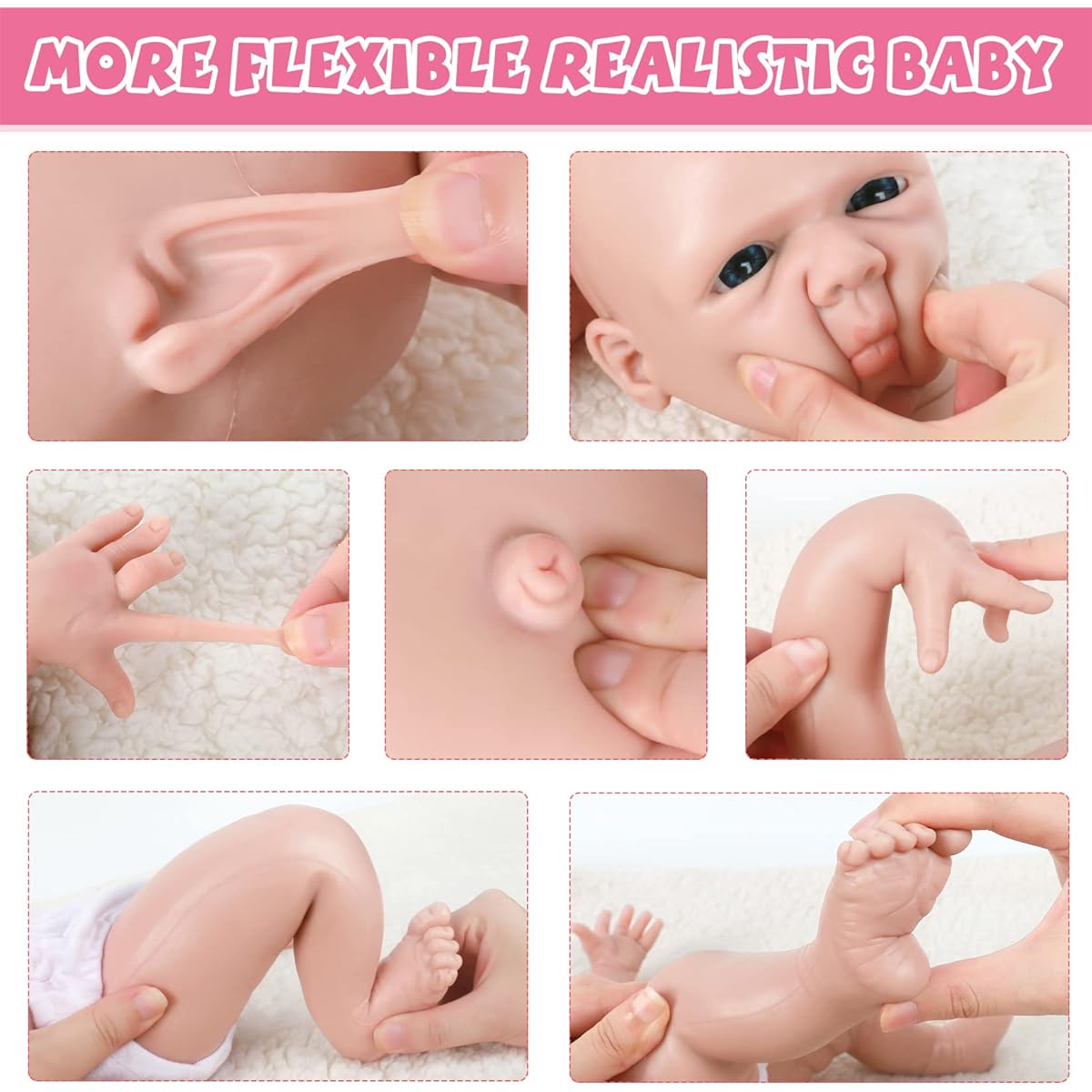 IVITA 20 Inch Full Silicone Baby Doll Boy Not Vinyl Material Realistic Full Body Silicone Reborn Baby Doll Soft Newborn Baby Doll