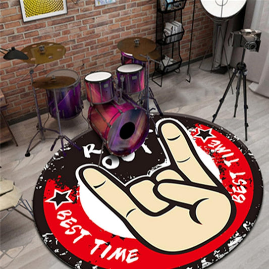 ANSNOW Drum Rug/Cozy Rug/Floor Mat/Note Area Rug/Piano Key Carpet/Children's Play Rug/Home Office Super Soft Carpet/B/200Cm