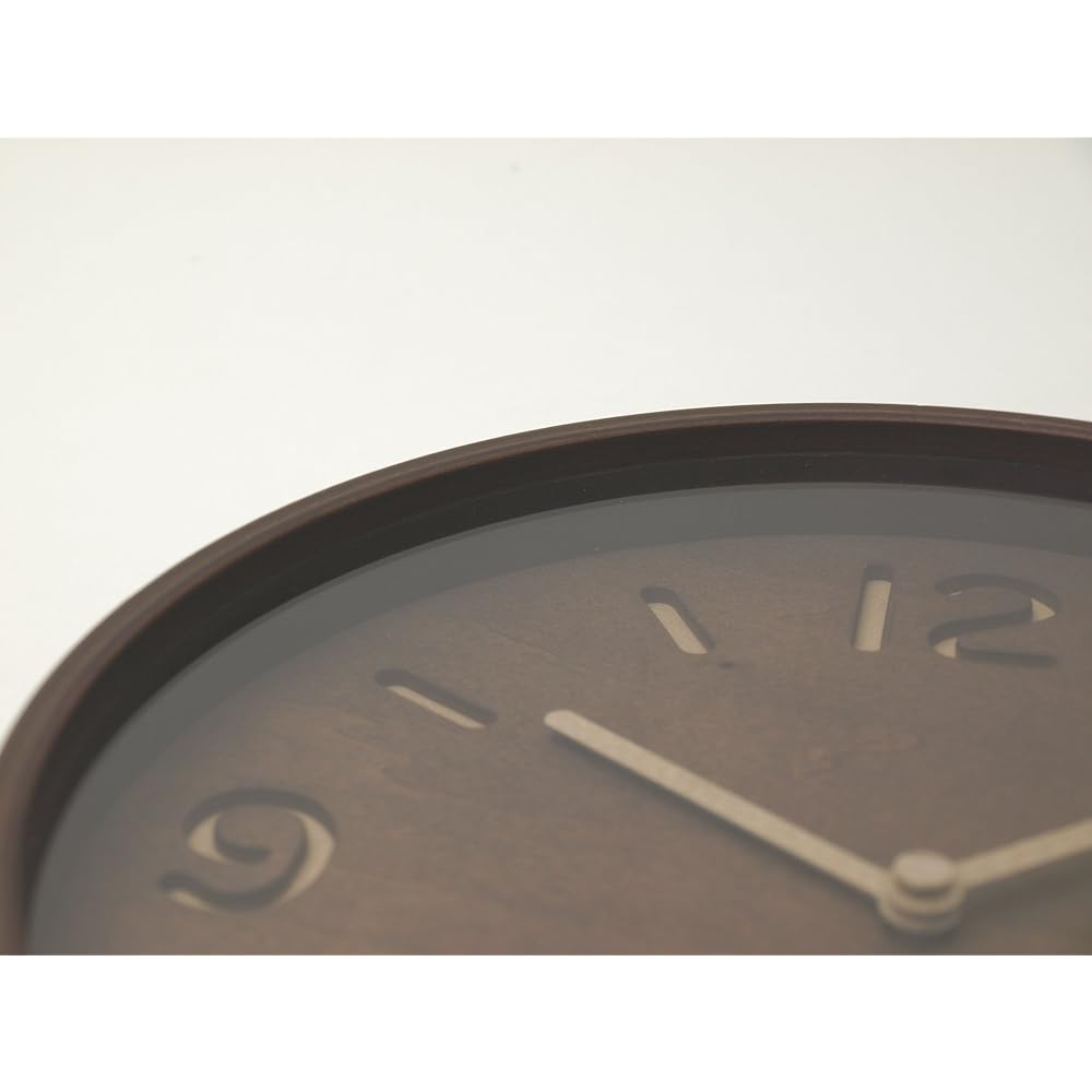 Lemnos Wall Clock Analog Thomson Natural Wood Brown THOMSON Brown LC10-26 BW