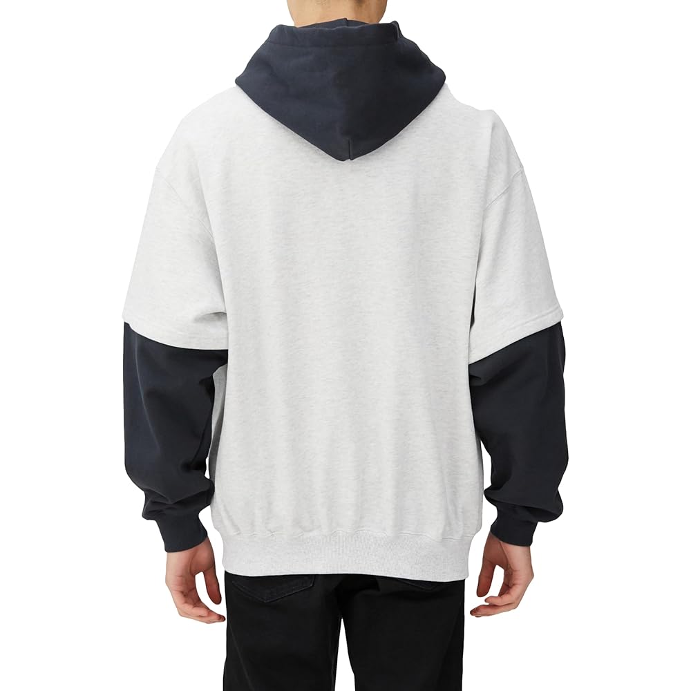 [Extra Large] Sweat LAYERED HOODED SWEAT Men's
