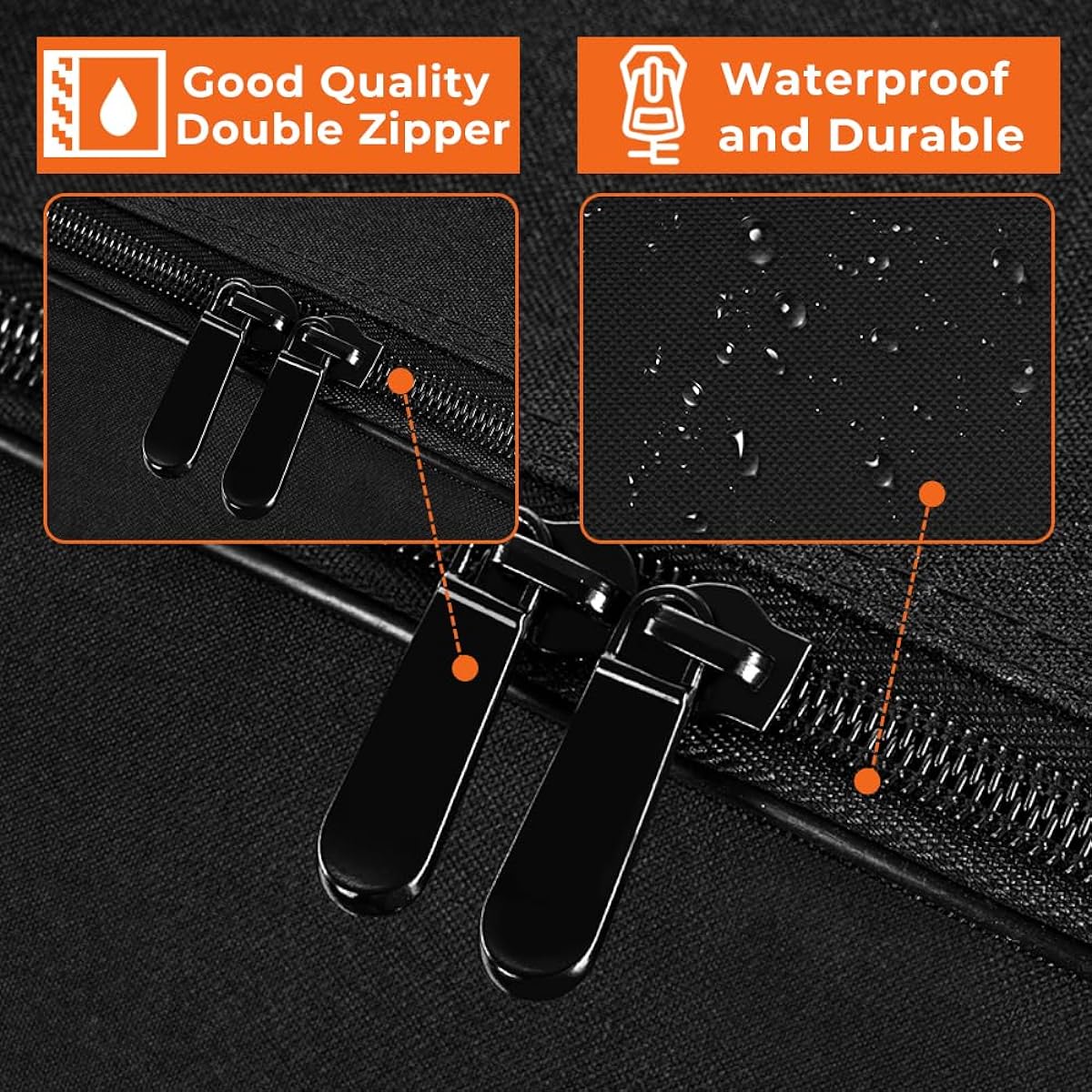 Vangoa 61 Key Keyboard Case Backpack Gig Bag for Electric Piano Keyboard Black Durable Portable Case Waterproof 600D Nylon Oxford Carrying Case Bag with Keyboard Pad for 61 Keys 40"x16"x6"