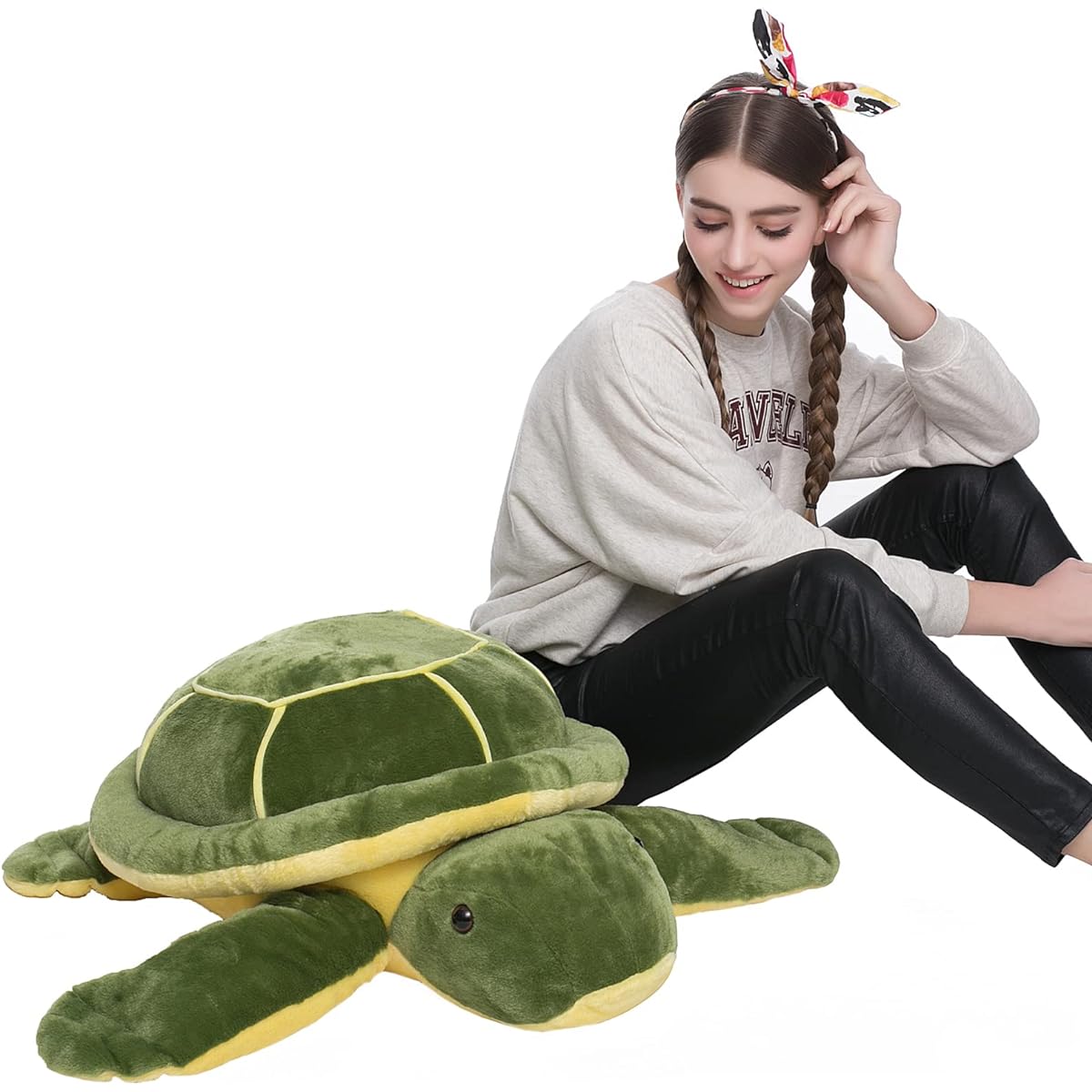 (60cm ) - DOLDOA Big Plush Eyes Sea Turtle Stuffed Animal Tortoise Toys for Children Girlfriend (60cm )