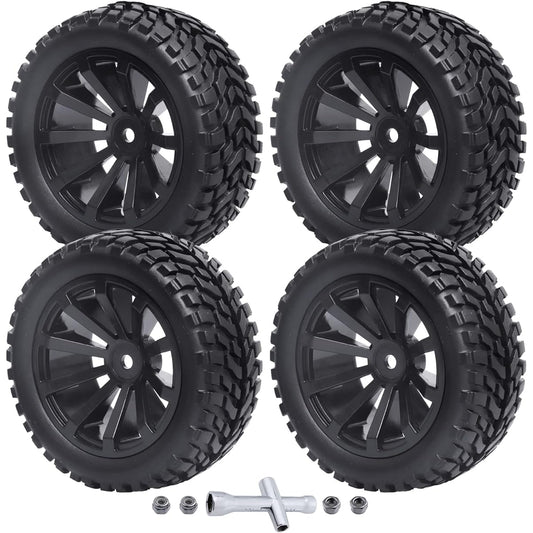 2.99" (76mm) O.D. 1/10 On-Road Touring Car Wheels and Tires 12mm Hex for Traxxas 4Tec 2.0 Latrax Teton Redcat EPX Drift Car HSP Flying Fish 94123