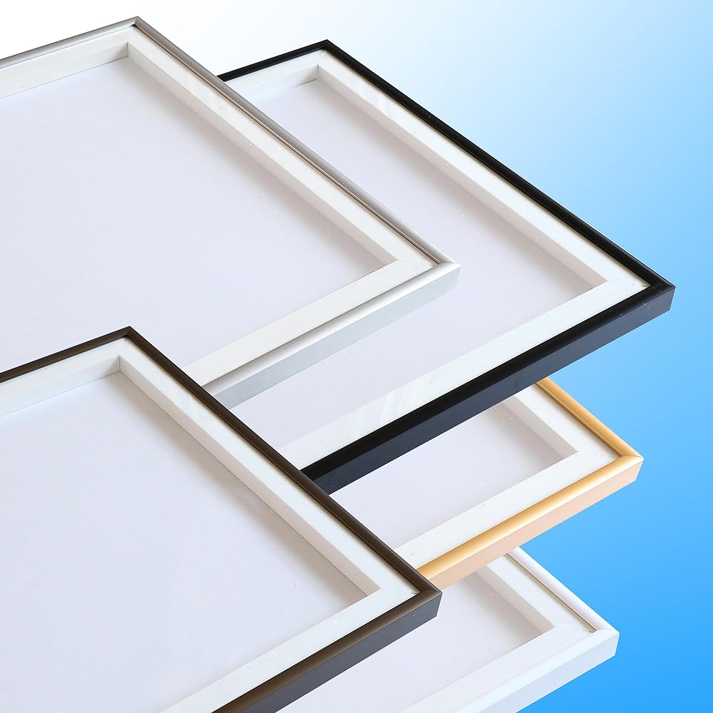 Sofken Aluminum Picture Frame Rakupane 3D Uniform Frame M Size White [Lightweight and easy to set up works, display memorable uniforms and original T-shirts, comes with a transparent resin hanger]