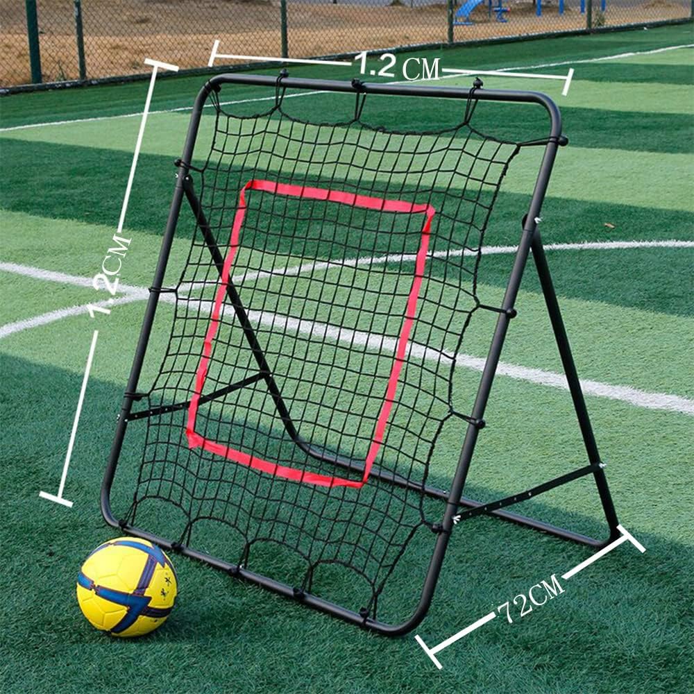 Practice Net Rebounder Wall Hitting 1.2m*1.2m Rebound Net Return Net Fielding Trainer Soccer Baseball Tennis Hockey Softball Lacrosse Independent Practice (Black)