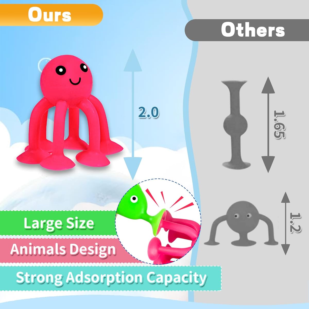 Suction Cup Bath Toys for Kids Montessori Silicone Sea Animal Suction Toys with Dinosaur Eggshell and Storage Bag, Fine Motor Window Building Toys for Toddlers Boys Girls Ages 3 4 5 6