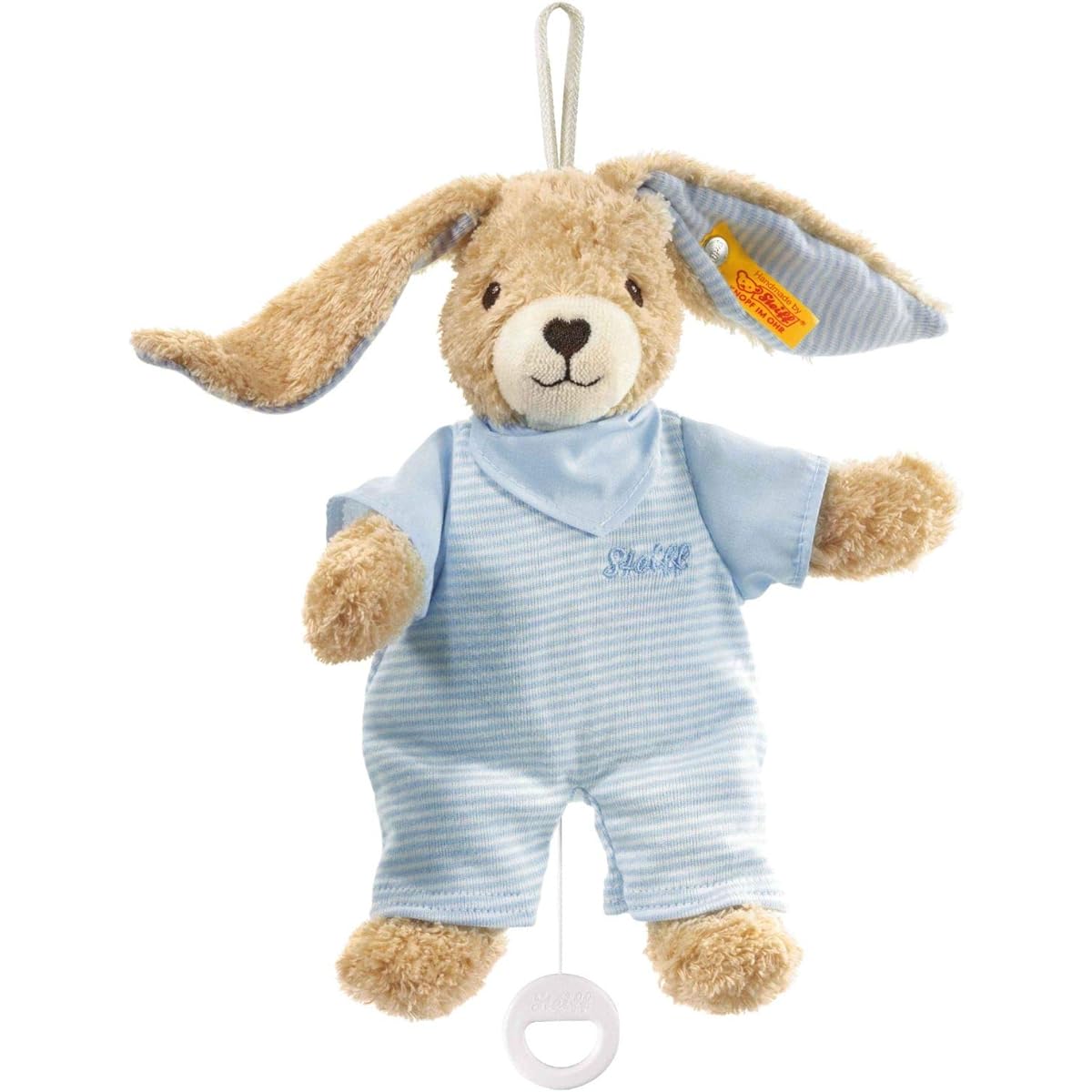 Steiff – 237515 – Plush – Hoppel Rabbit with Music Box – Blue