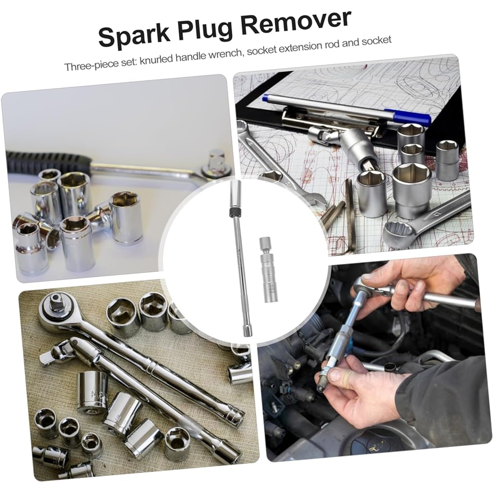 Vaguelly 6 Socket Wrench Outlet Magnetic Socket Swivel Socket Spark Plug Installer Chrome Vanadium