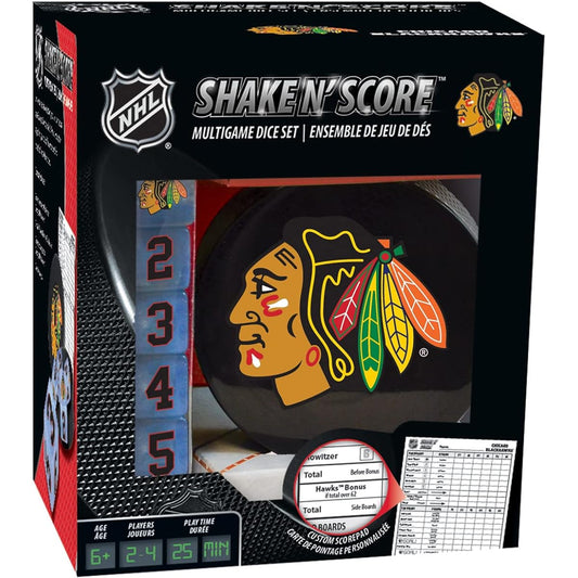 (Chicago Blackhawks) - MasterPieces NHL Chicago Blackhawks Shake n' Score Dice Game