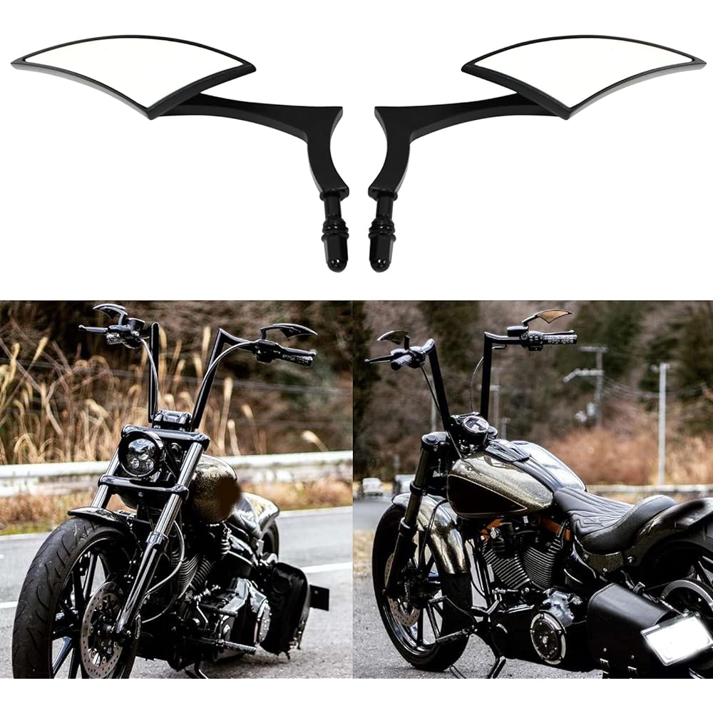 Motorcycle Black Blade Rear View Mirror for Harley Cruiser Bobber Chopper Sportster 883 1200