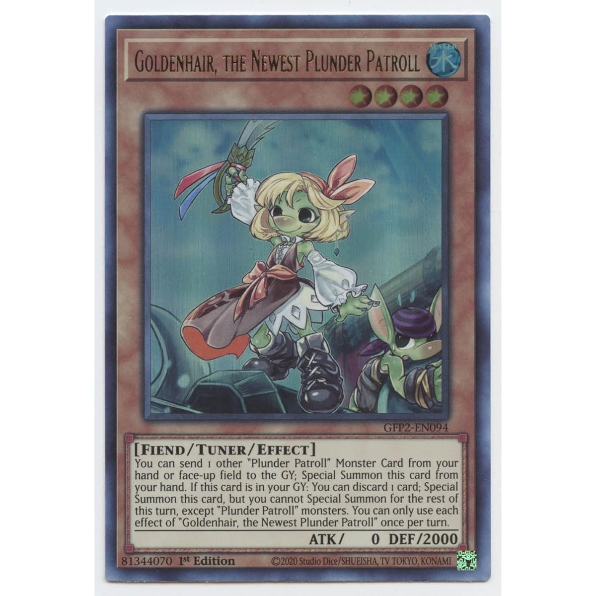 Goldenhhair The New Plunder Patroll - GFP2-EN094 - Ultra Rare - 1st Edition